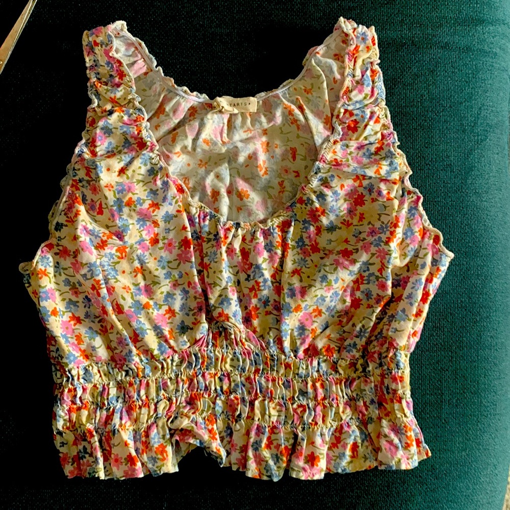 Pac sun crop top flowery women large